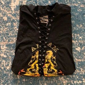 •LF / FIRST OF A KIND VINTAGE LACE UP TEE•